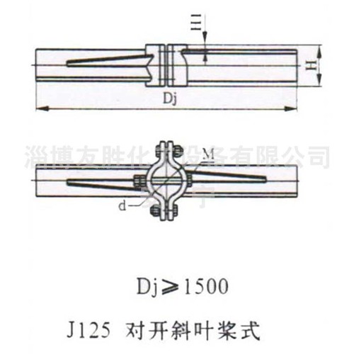 J125对开斜叶浆式