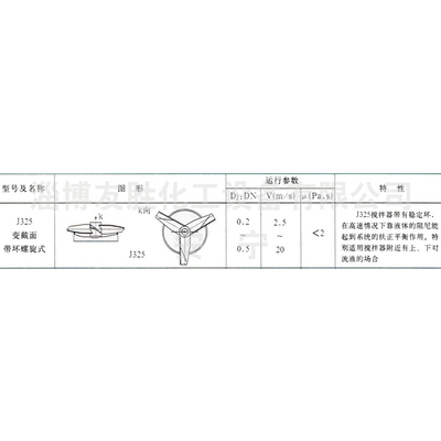 J325变截面带环螺旋式搅拌器